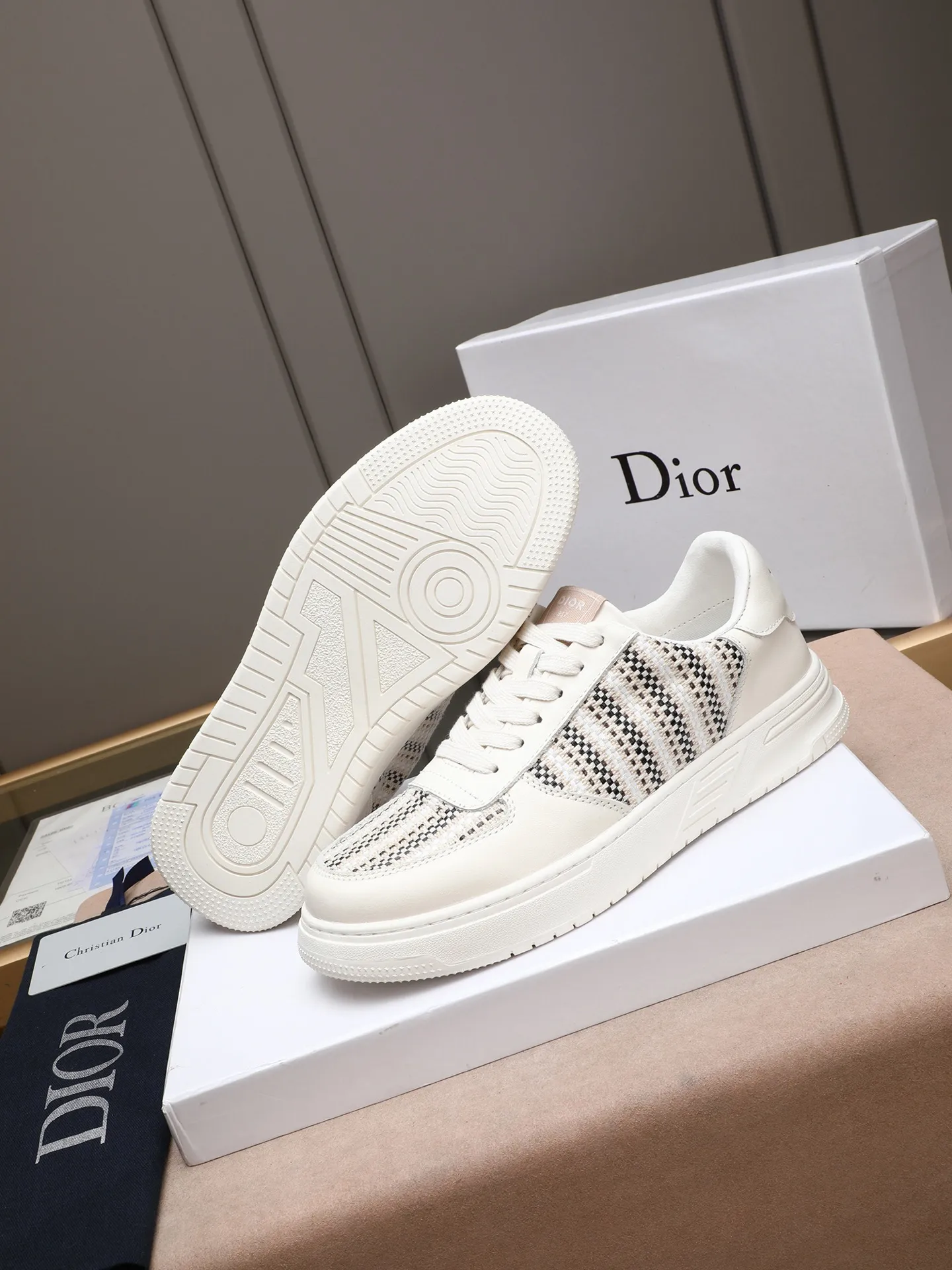 Men's men's shoes💰420 [Dior] small cloth shoes, waterproof fabric imported from Italy➕breathable sheepskin lining! Ultra-light and wear-resistant outsole. Super comfortable size: 38-44